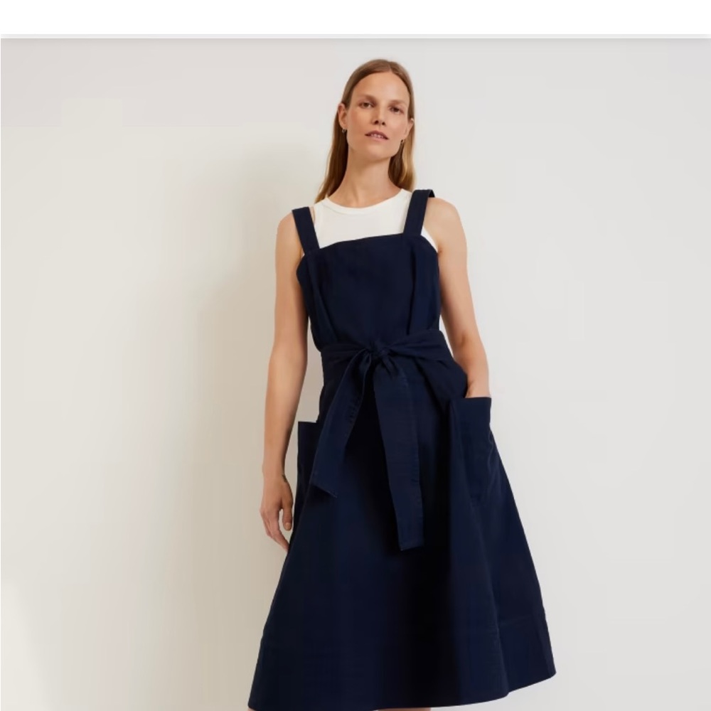 EVERLANE The Organic Cotton Herringbone Dress.